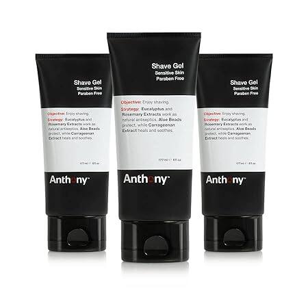 Anthony Shave Gel for Sensitive Skin – Non-Foaming， Sooth