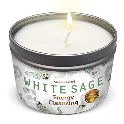 Magnificent 101 Long Lasting White Sage Scented Smudge Ca