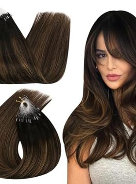 Ugeat 22 Inch Microlink Loop Hair Extensions Balayage Bro