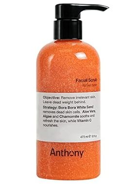 Anthony Facial Scrub， 16 Fl Oz， Contains Aloe Vera， Sand