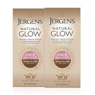 Jergens Natural Glow Face Self Tanner Lotion， SPF 20 Sunl
