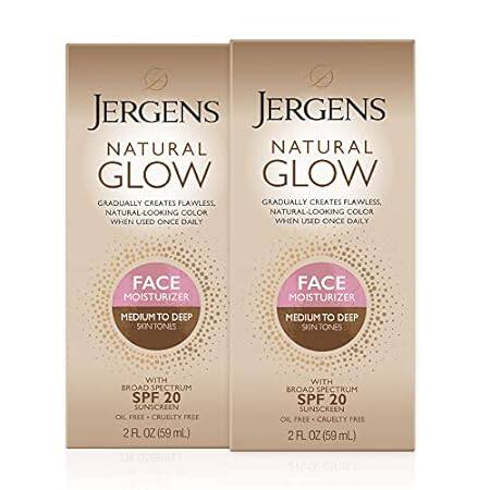 Jergens Natural Glow Face Self Tanner Lotion， SPF 20 Sunl