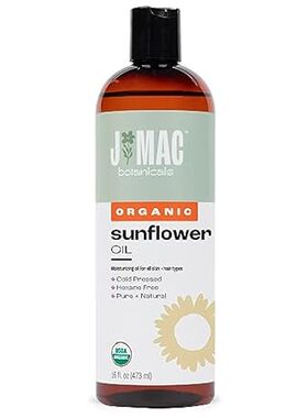 J MAC BOTANICALS， Organic Sunflower Oil (16 oz plastic bo