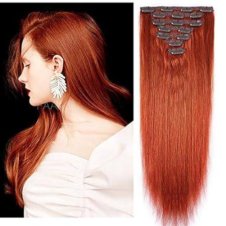 20 Clip in Human Hair Extensions Full Head 180g 7 Pieces