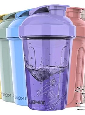 VELOMIX -6 PACK- Protein Shaker Bottles for Protein Mixes