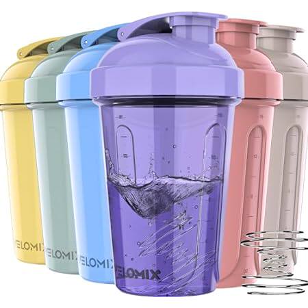 VELOMIX -6 PACK- Protein Shaker Bottles for Protein Mixes