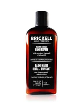 Brickell Men's Maximum Strength Hand Cream for Men， Natur