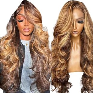 Honey Blonde Lace Front Wig Human Hair Ombre Lace Front W
