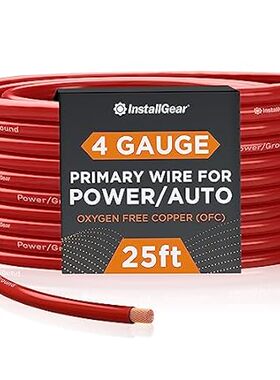 InstallGear 4 Gauge Wire AWG OFC Pure Copper Power Ground