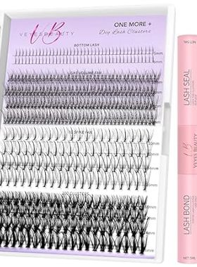 VEYESBEAUTY Lash Clusters Kit Natural Individual Lash Ext