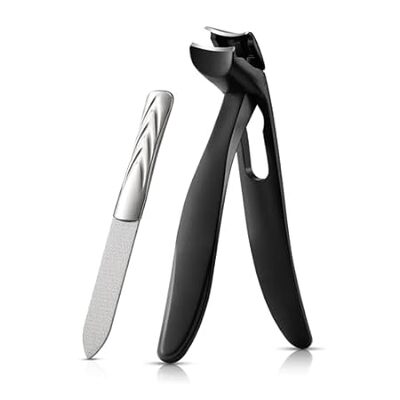 BEZOX Ergonomic Angled Head Senior Toenail Clipper for Th