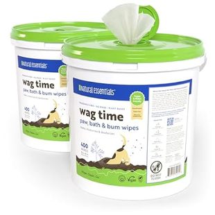 Wag Time Pet Wipes - 400 ct Thick Plant-Based Dog Wipes f