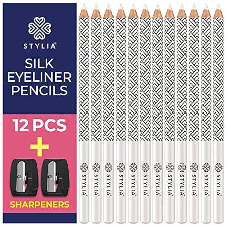 White Eyeliner Pencil - Waterproof， Long-Lasting - Soft S