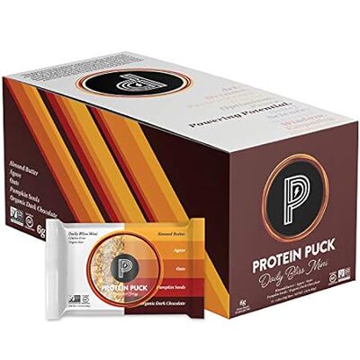 Protein Puck Mini Protein Bars， Daily Bliss， Case of 12 -