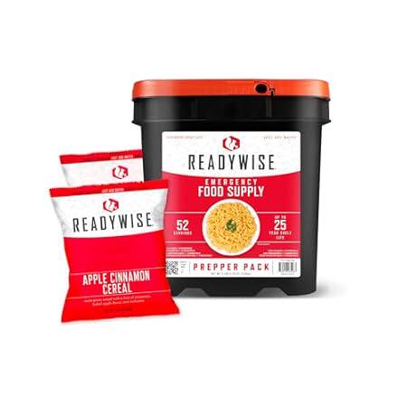 READYWISE - Prepper Pack Bucket， 52 Servings， Emergency，