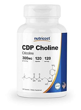 Nutricost CDP Choline (Citicoline) 300mg， 120 Vegetarian