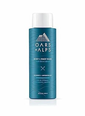 Oars + Alps Men's Moisturizing Body and Face Wash， Skin C