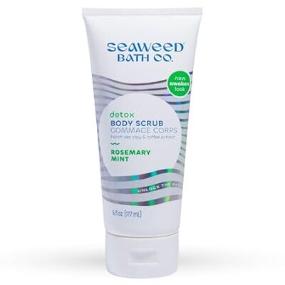 Seaweed Bath Co. Detox Body Scrub， Rosemary Mint Scent， 6