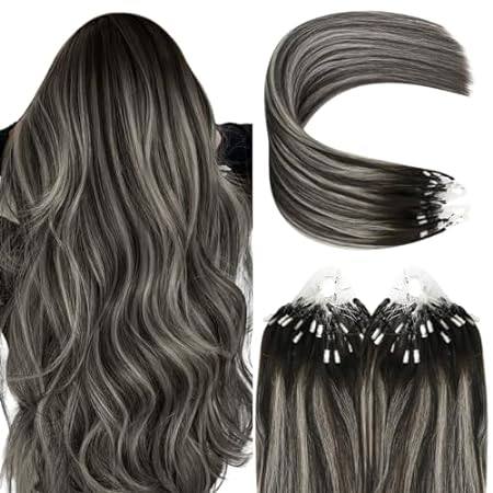 YoungSee Micro Ring Hair Extensions Black Ombre Microbead