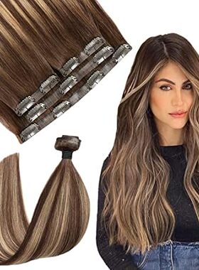 SURNEL Seamless Clip in Hair Extensions Chocolate Brown t