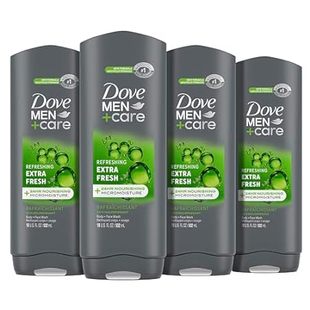 Dove Men+Care Body Wash Extra Fresh 4 Count for Men's Ski