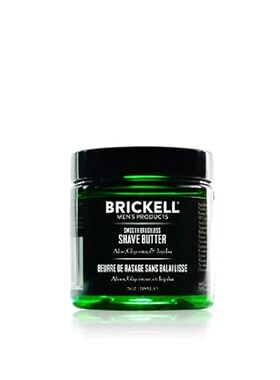 Brickell Men's Smooth Brushless Shave Butter for Men， Nat