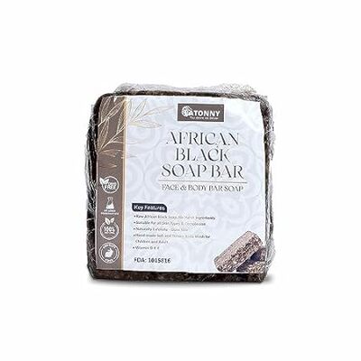 Latonny Pure African Black Soap Bar 16oz | Glow Face and