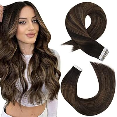 Moresoo Ombre Tape in Extensions Human Hair Seamless Hair