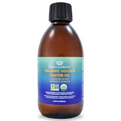 QUEEN OF THE THRONES Organic Golden Castor Oil - 8.45oz (