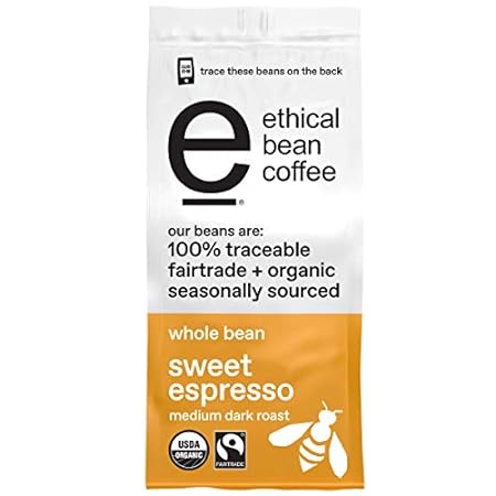 Ethical Bean Fairtrade Organic Coffee， Whole Bean Espress