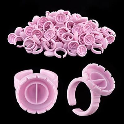 Lash Extension Glue Ring， [200PCS] Eyelash Glue Holder fo