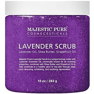 Lavender Oil Body Scrub Exfoliator with Shea Butter and G