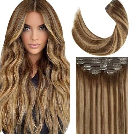 Lacer Hair Seamless Extensions Clip in Human Hair Chocola