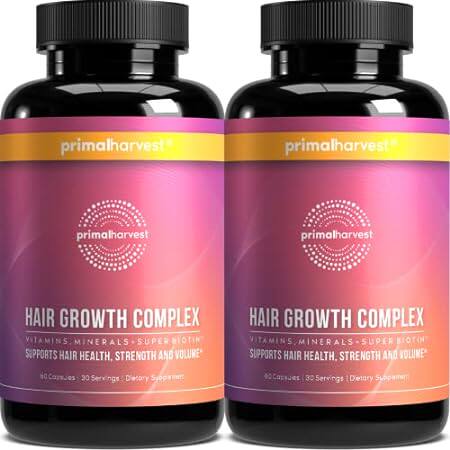 Primal Harvest 2 Pack， Hair Growth Vitamins， Hair Growth