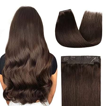 YILITE Wire Hair Extensions Real Human Hair， Wire hair 16