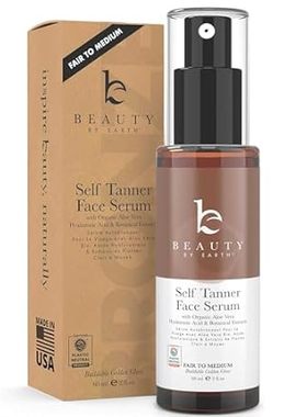 Face Tanner Serum - Fair to Medium Sunless Tanner for Fac