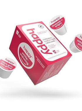 happy coffee medium roast coffee pods， 10 count， notes of