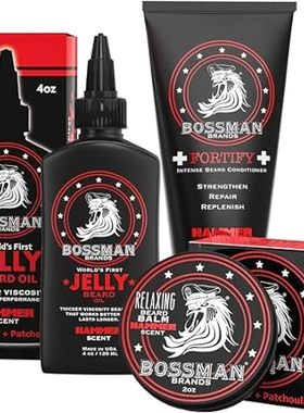 Bossman Essentials Beard Kit - Made in USA - Jelly Beard