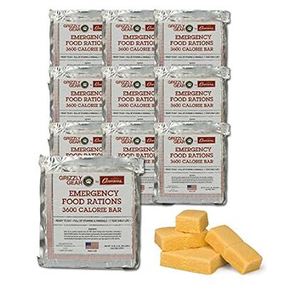 Grizzly Gear Emergency Food Rations- Case of Ten 3600 Cal