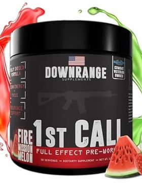 DownRange 1st Call Pre Workout Powder， Preworkout for Men