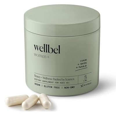 WELLBEL Women + Clean Supplement for Hair， Skin， and Nail
