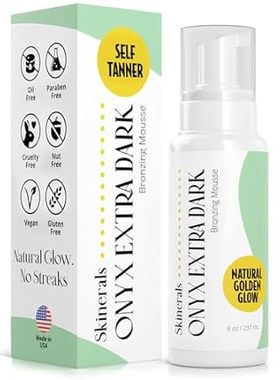 Skinerals Self Tanner Mousse - Onyx Extra Dark Self Tan，