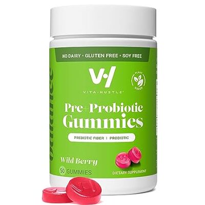 VitaHustle Probiotic + Prebiotic Gummies by Kevin Hart wi