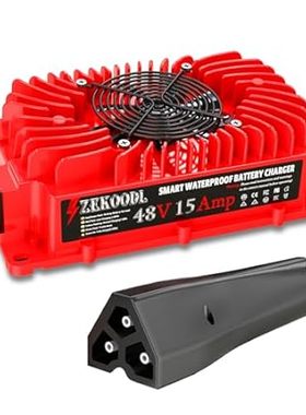 ZEKOODL 48 Volt Golf Cart Battery Charger for EZGO， 15 Am