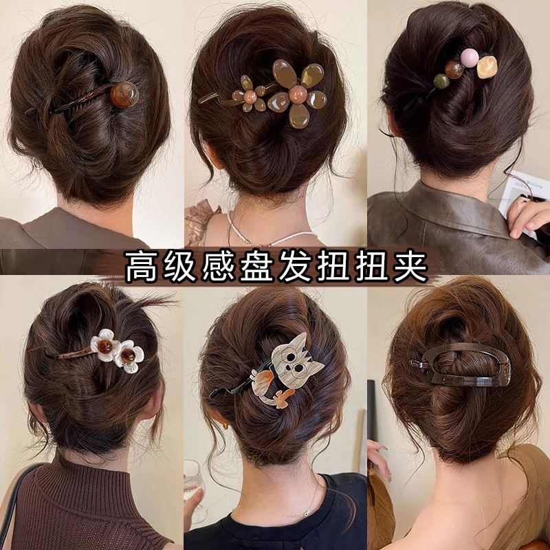 法式复古后脑勺发夹女一字夹