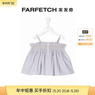 格纹图案抽褶上衣FARFETCH发发奇 Bonpoint朋博湾童装