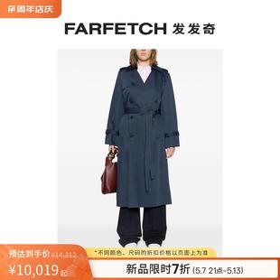 KENZO女士双排扣束腰风衣FARFETCH发发奇