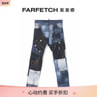 拼贴设计牛仔裤 Dsquared2童装 Sale FARFETCH发发奇 Final