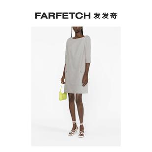 Talbot Runhof女士几何图案直筒连衣裙FARFETCH发发奇