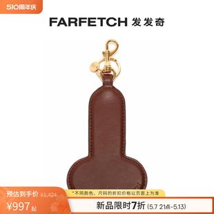 Anderson男女通用logo凹面压花皮质钥匙扣FARFETCH发发奇